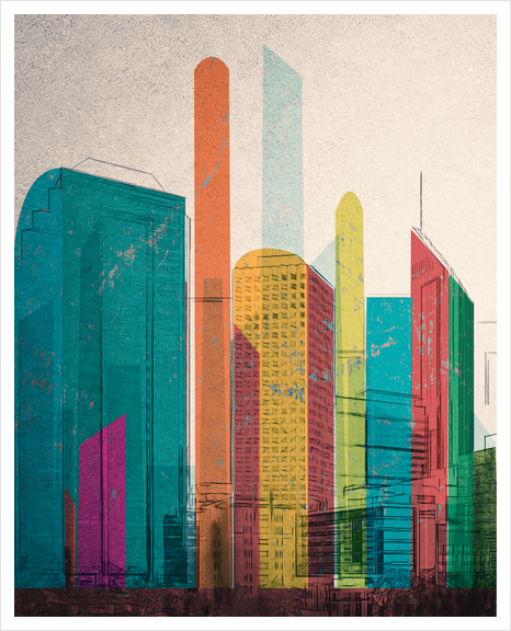 Theme for great cities No. 4 Art Print by inkycubans
