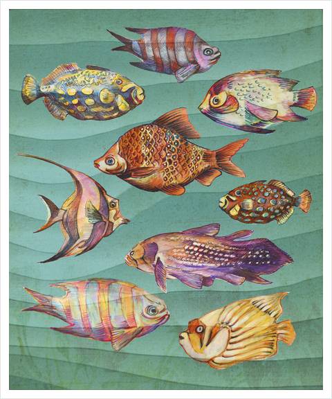 Fishes Art Print by Georgio Fabrello