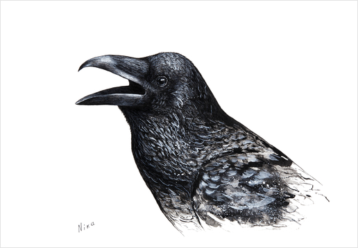 Crow Art Print by Nika_Akin