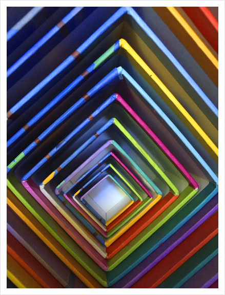 Cubes Imbrication Art Print by Vic Storia
