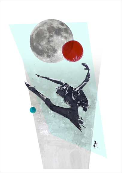 Dancing with the moon Art Print by tzigone