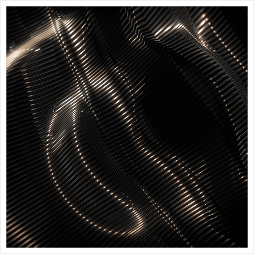 Black Steel Abstraction Art Print by cinema4design