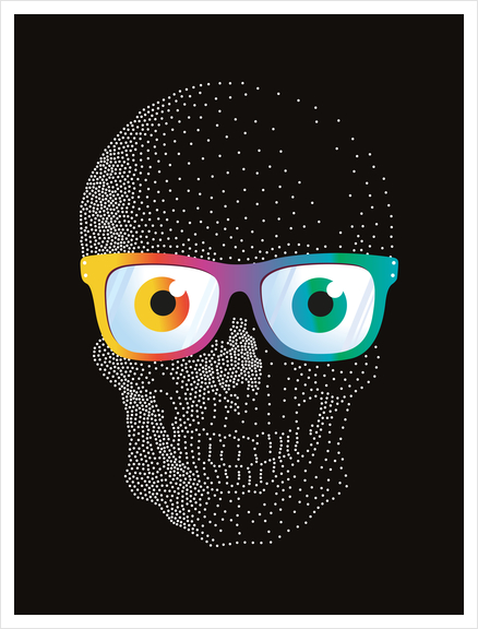 Pop Dead Head Art Print by Alex Xela