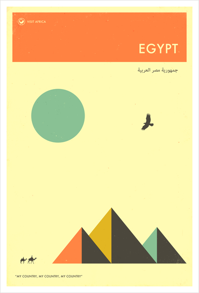 VISIT EGYPT Art Print by Jazzberry Blue