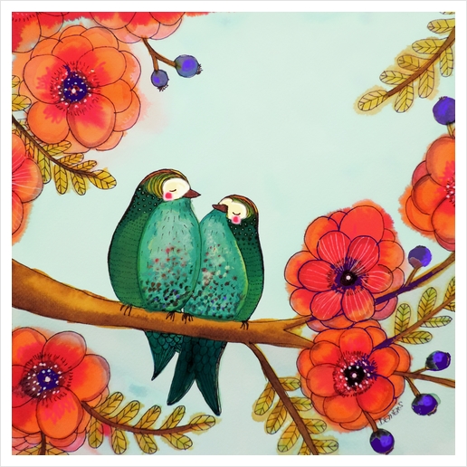 Feather Bellies Art Print by Sylvie Demers