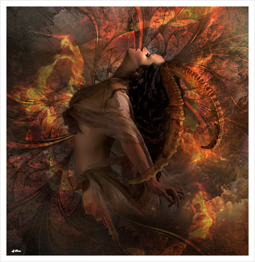 GAZE INTO THE ABYSS Art Print by G. Berry