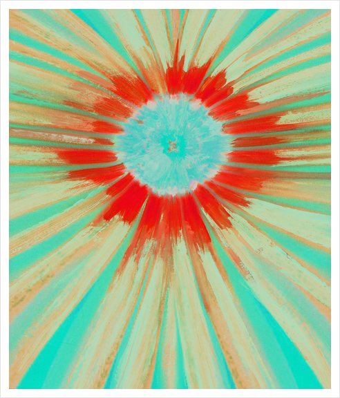 Negative Flower Vortex Art Print by tzigone