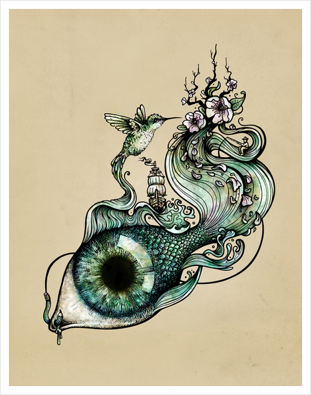 Flowing Inspiration Art Print by Enkel Dika