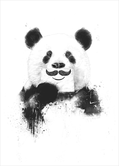 Funny panda Art Print by Balazs Solti