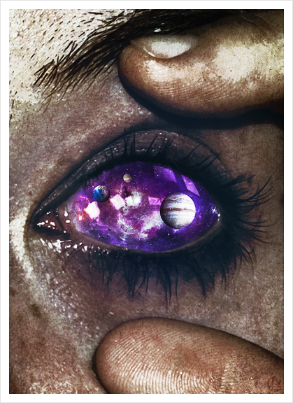 Ojos color galaxia Art Print by Seamless