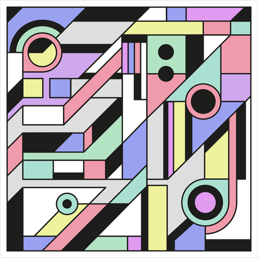 De Stijl Abstract Geometric Artwork 2 Art Print by Divotomezove