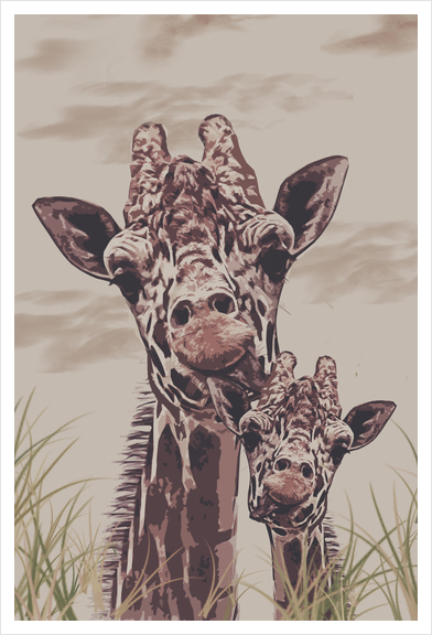 Giraffe Art Print by Galen Valle