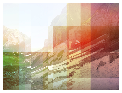 Pixel view over the valley Art Print by fokafoka