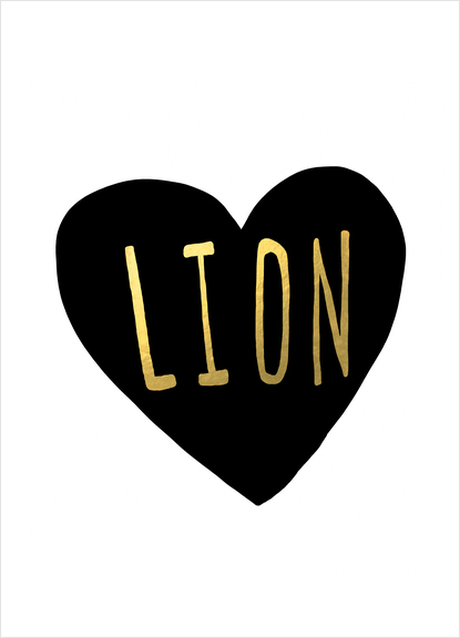 Lion Heart Art Print by Leah Flores