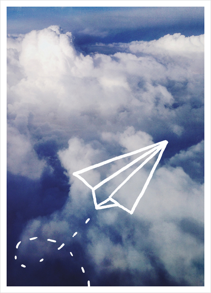 Paper Plane Art Print by Leah Flores