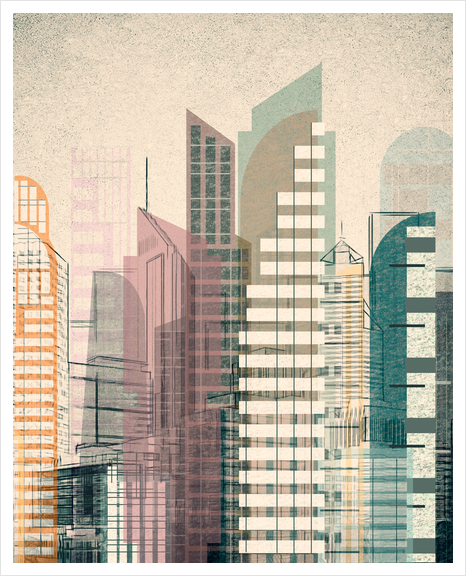 Theme For Great Cities No. 3 Art Print by inkycubans