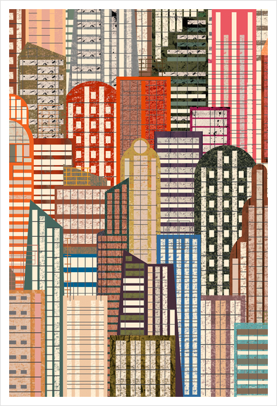 Theme For Great Cities No.1 Art Print by inkycubans