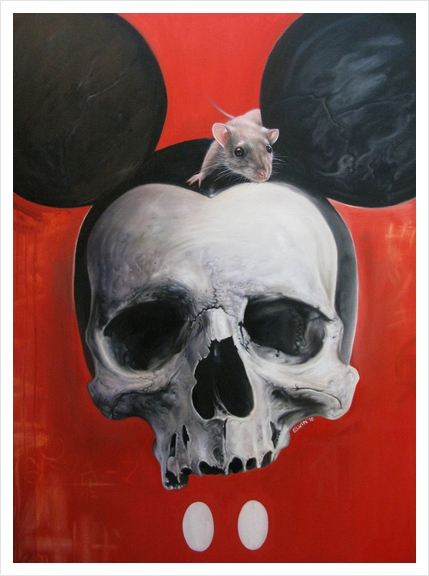 Mickey skull Art Print by Elvintattoo
