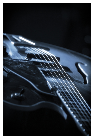 Guitar Light Art Print by cinema4design