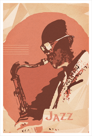 Jazz Sax Art Print by cinema4design