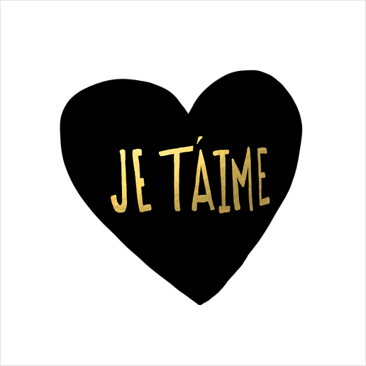 Je T'aime Art Print by Leah Flores