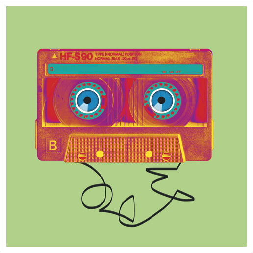 Top Tape Art Print by Alex Xela