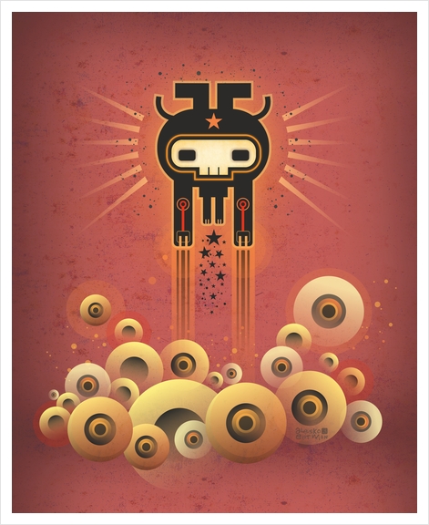 Electrochaman Art Print by Exit Man