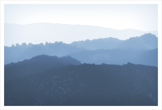 Mist Covered Mountains Art Print by cinema4design