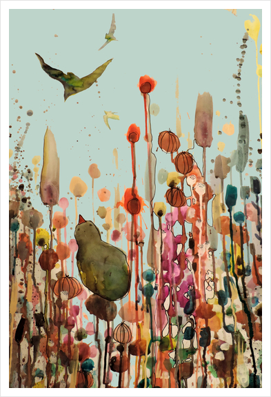 Learning to fly Art Print by Sylvie Demers