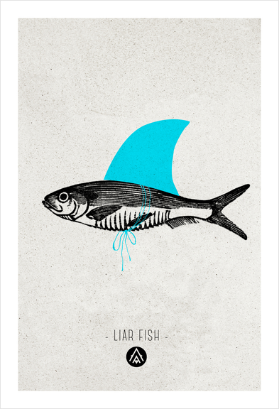 Liar Fish Art Print by Alfonse