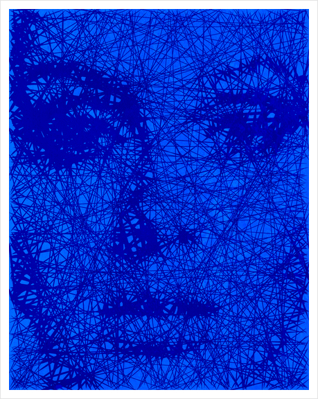 Blue Portray Art Print by Vic Storia