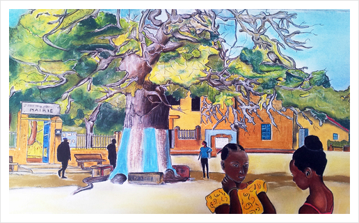 Maimouna,  Île de Gorée, Sénégal . Art Print by Kapoudjian