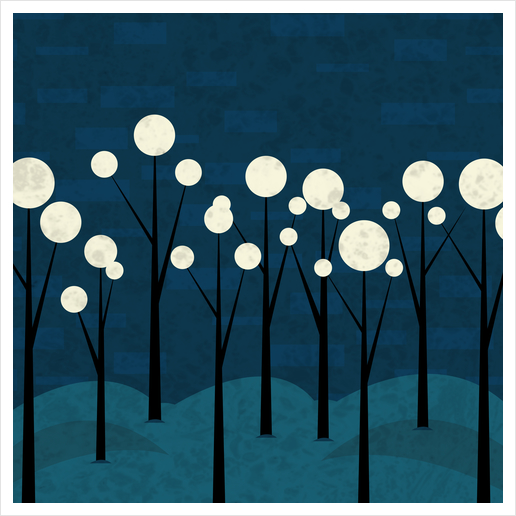 Moon Forest Art Print by ivetas