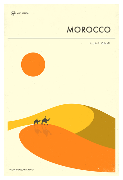 VISIT MOROCCO Art Print by Jazzberry Blue