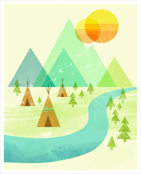 Native Lands Art Print by Jenny Tiffany