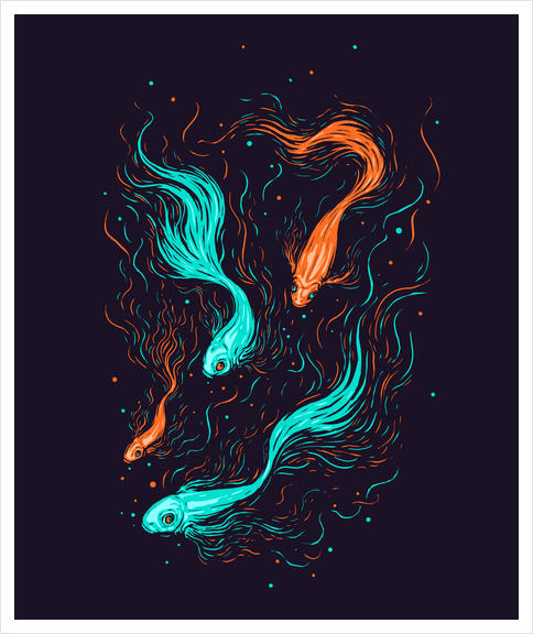 Neon Float Art Print by StevenToang