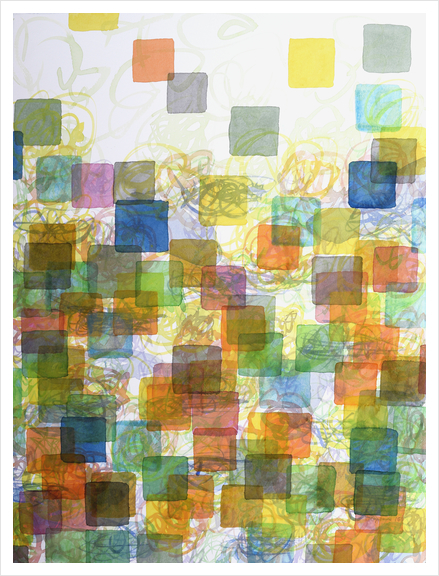Dancing Squares Art Print by Heidi Capitaine