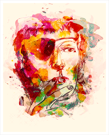 Bowie Art Print by inkycubans