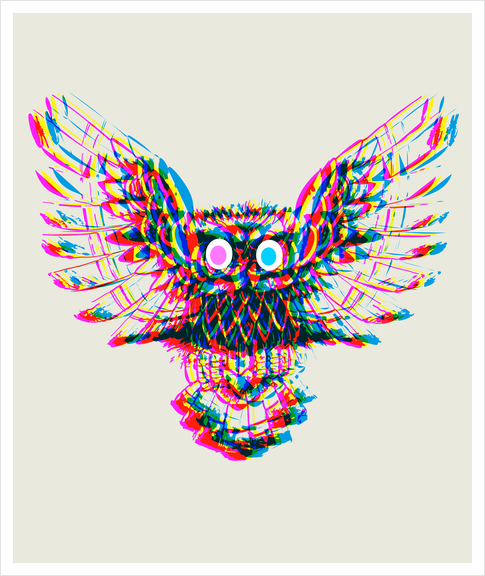 Prism Owl Art Print by Yann Tobey