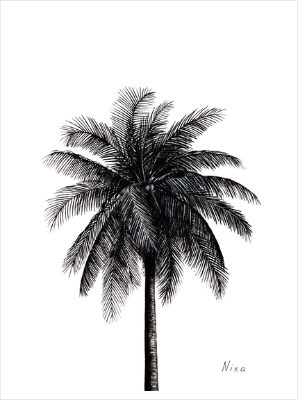 Palm Tree Art Print by Nika_Akin