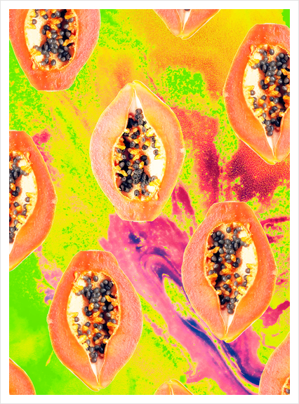 Papaya Art Print by Uma Gokhale