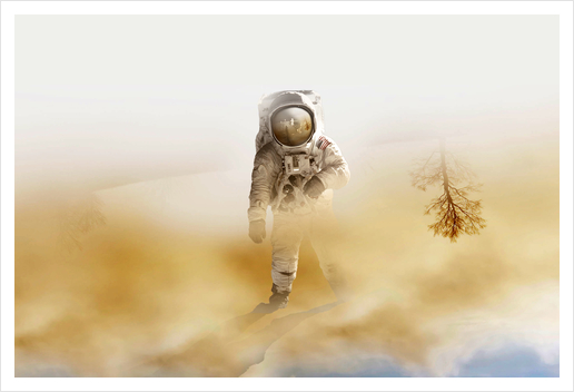 Playing Mars on the desert Art Print by fokafoka