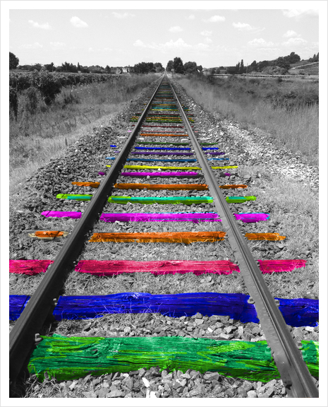 Rainbow Railway Art Print by Ivailo K