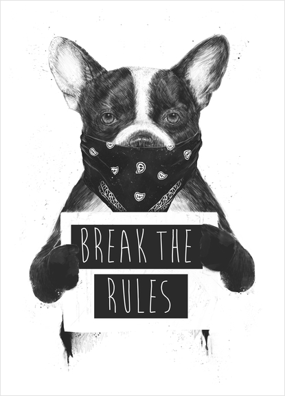 Rebel dog Art Print by Balazs Solti