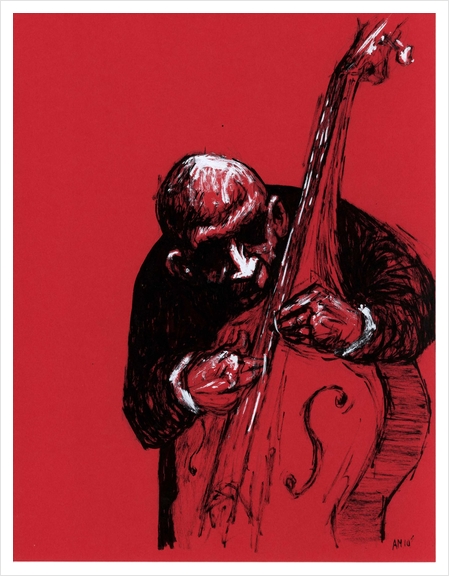 red bass Art Print by Aaron Morgan