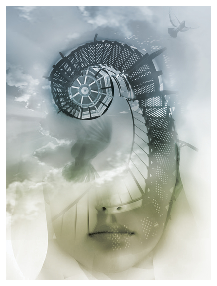 Stairway To The Cloud Art Print by Vic Storia