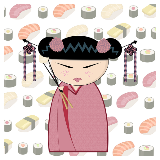 Sushi koksehi Art Print by PIEL Design