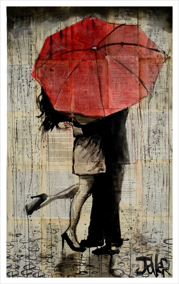 the red umbrella Art Print by loui jover
