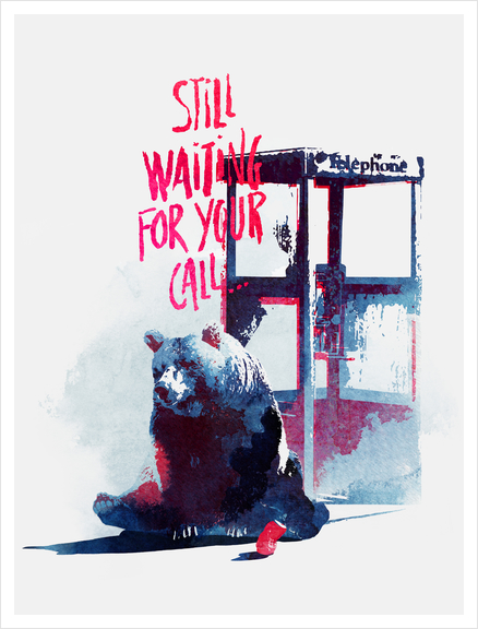 Still waiting for your call Art Print by Robert Farkas