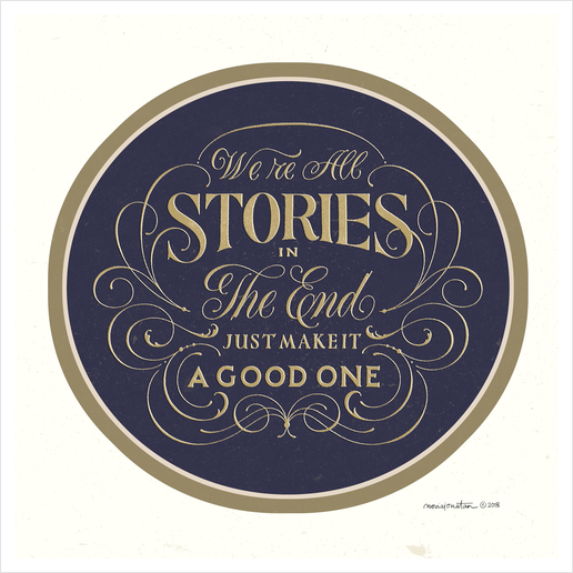 We're All Stories  Art Print by noviajonatan